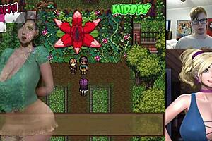 I-I can't stop groping Professor Cherry's huge boobs in this uncensored hentai anime