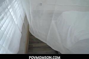 gym mom works out her big ass in usa pov session