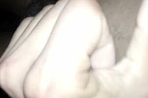 Waiting for someone to suck her during solo masturbation