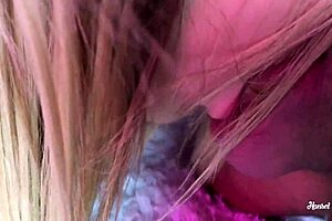 The Beautiful Blonde Woman With Long Hair And Fair Skin Is Smiling Brightly