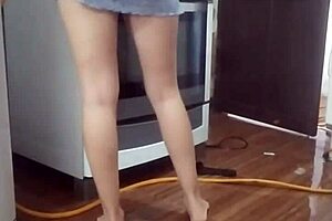 I secretly recorded my naked employee washing my stove in fetish amateurs style