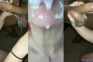 Watch this sloppy sucking with spitting all over the cock?