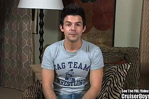 Happy Gay Guy Jerks Off His Big Cock