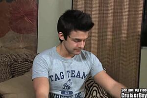 Happy Gay Guy Jerks Off His Big Cock