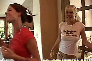 Lesbo teen eats pussy by the poolside with petite summer girl.