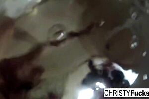 Christy Mack's sexy bath makeup behind the scenes