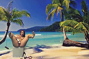 Curvy amateur teases with glass dildo on webcam