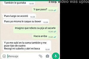 my latina girlfriend sucking second cock on phone chat part two