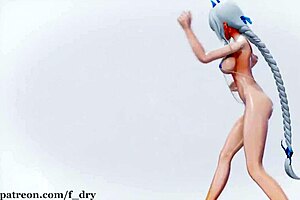 a kawaii girl strikes in a micro bikini by the sea breeze