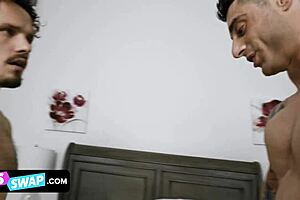 hey, those blonde babes in swimwear got surprised by stepbrothers for a hot foursome in the bedroom