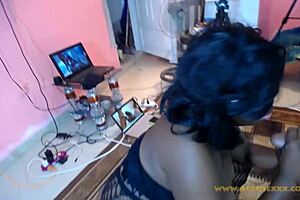 Asian Model Changes Lingerie On Camera