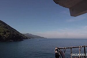 She says, 'Watch my outdoor creampie scene.'