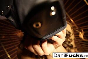 dani daniels caged and masturbating her pussy!