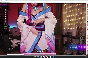 cosplay hentai slut strips completely nude for you in anime costumes