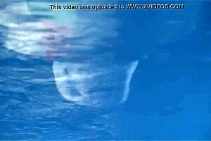 Watch this sexy asian skinnydipping in the pool, nude and wild!