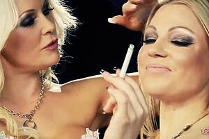 British Blondes Smoking and Caressing Sensually