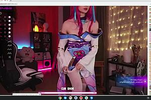 cosplay hentai slut strips completely nude for you in anime costumes