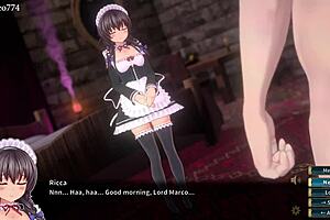 Holy Knight Ricca Maid Blowjob And Cum Sex