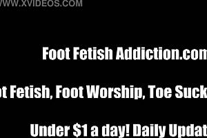 Femdom Mistress Forces Sub To Suck Perfect White Toes In Pov BDSM