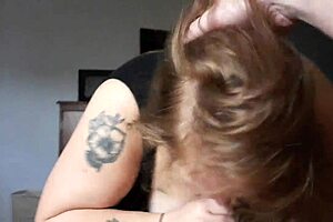 blonde bbw sucks fat cock and swallows cum 😍🍆