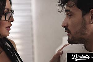 Smoking hot milf sucks cock hard