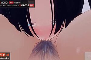 Yuri Erotic Anime: Rin And Sakura's Intimate Lesbian Kisses With Asmr Sounds, Headphones Recommended