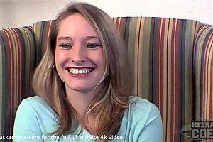 Hot Innocent Waitress Strips Naked In Hotel For Porn Casting!