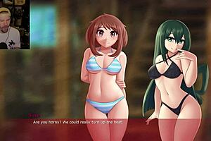 I can't believe Uraraka is doing this lesbian sex for my tuition money with her big tits.