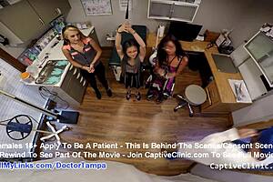 Asia perez and mina undergo humiliating cavity search by doctor in hospital.
