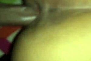 Latina amateur strokes big black cock hard!
