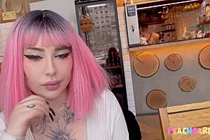 Rough Toilet Slut Swallows Cum as Dinner in Public Restaurant