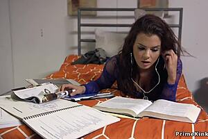 beautiful busty teen banged in bondage, wanna see her choke?