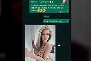 Whatsapp chat with teacher turns hot at night.