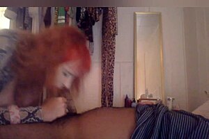 Transsexual Shemale Orally Devours Big Black Cock