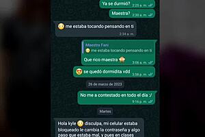 Whatsapp chat with teacher turns hot at night.