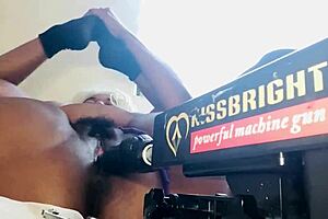 Ebony babe waits for homemade masturbation session