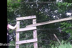 British Babe Gets Nude Outside!