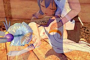 Konosuba Kazuma uses his secret new skill on Aqua.