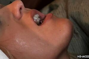 Interracial threesome hints at anal fucking with big tits