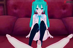hatsune miku footjob pov makes me so damn hot and wild