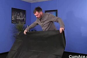 Oh, that flirty idol gulping every drop of cum on her face!