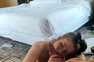 Does this huge tit brunette steal your soul with her huge cock?