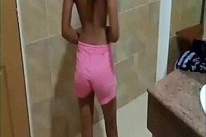 Latina Babe Blows Friend In Public Bathroom! Gets Fucked Hard!