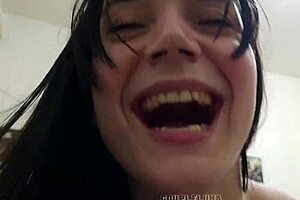 Teen Fills Tight Pussy With Hot Cum