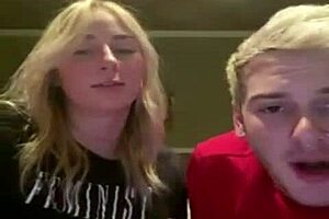 periscope blonde teen shows tits