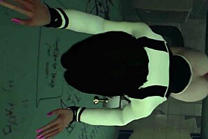 Surprised By A Massive Cock Through The Gloryhole In 3D Hentai Animation