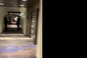 adriana chechik gives outdoor blowjob in hotel, almost kicked out