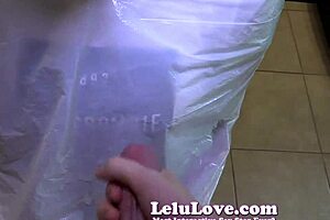 fetish girl sucks on trash can