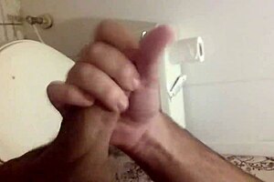 Masturbating with a big monster cock.