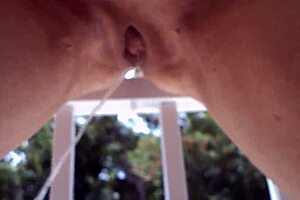 Keys Pees Outdoors Showing Off Mature Nude Ass and Pussy in Public Spot
